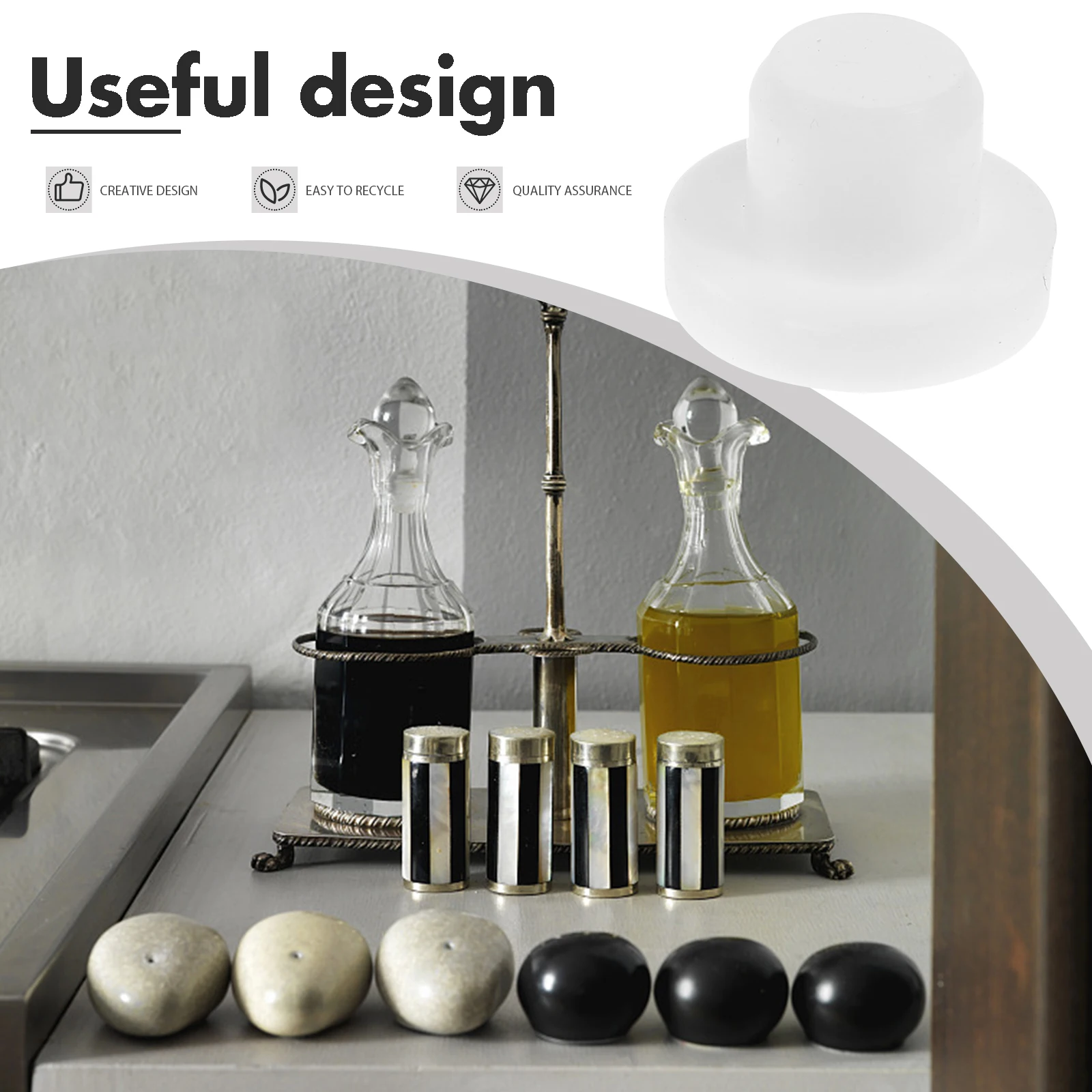 

10pcs Silicone Stopper Plugs 0 47inch 12mm Solid Reusable for Bottles Vases Pipes Salt Pepper Stoppers Hardware Sealing Pads