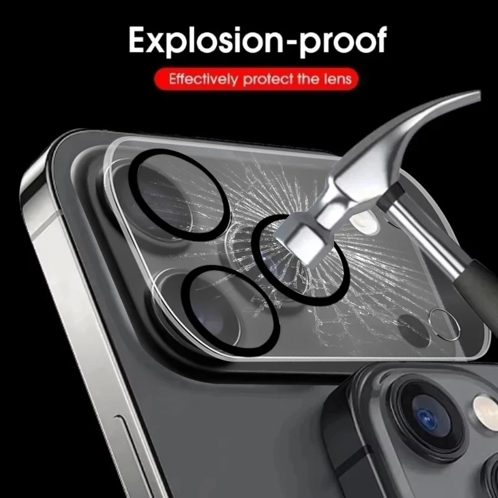 NNBILI 4 قطعة حامي عدسة الكاميرا الزجاج آيفون 17 برو ماكس 17 كاميرا الهواء زجاج واقي مقاومة للخدش مقاومة للكسر