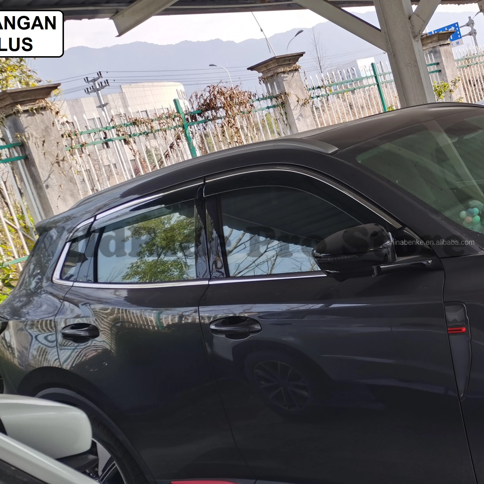 

1 комплект, наружное крепление, дефлектор оконного козырька, защита от дождя, темный дым, комплект из 6 предметов, совместимый с CHANGAN CS55 PLUS 2021 2022