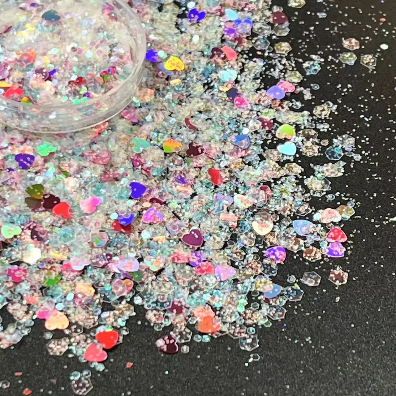 

50g Glitter Mixed Craft Snow Flake Holographic Powder Heart Shape Nail Sequin Polish Manicure DIY Epoxy Resin