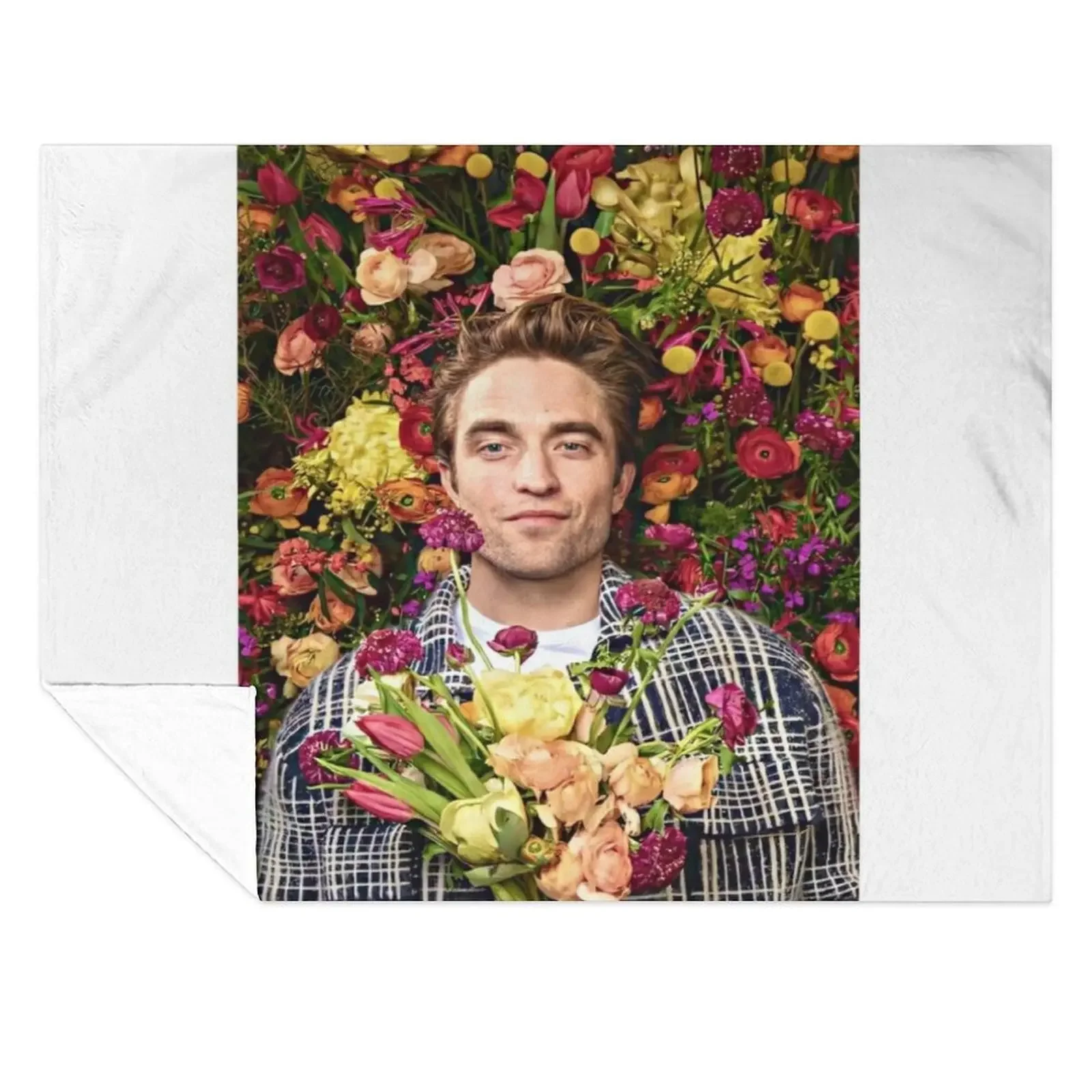

Watercolor Robert Pattinson Throw Blanket Plaid Winter beds Single Decorative Throw Blankets