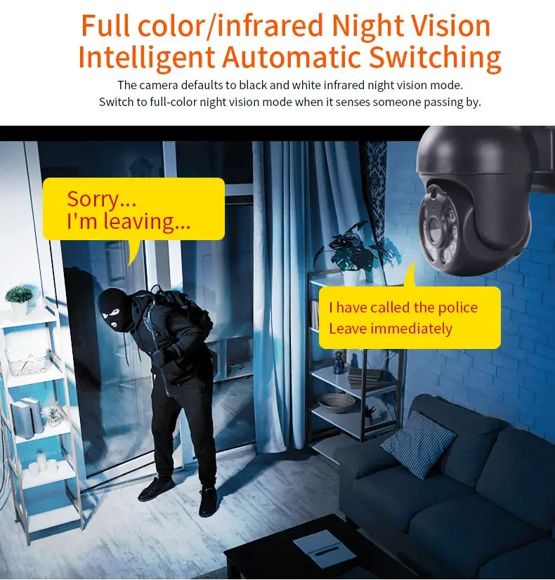 Kit Cctv Wifi NVR de 5MP y 8 canales, Audio bidireccional, Pan Tilt, rotación, domo PTZ, cámara exterior, Wifi, Kit de cámara inalámbrica de 8 canales