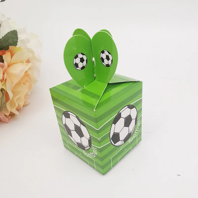 25/50Pcs Mini Grün Fußballplatz Candy Box Cartoon Kinder Geburtstag Gunsten Geschenk Boxen Verpackung Tasche Baby Dusche party Dekoration – Detail 5