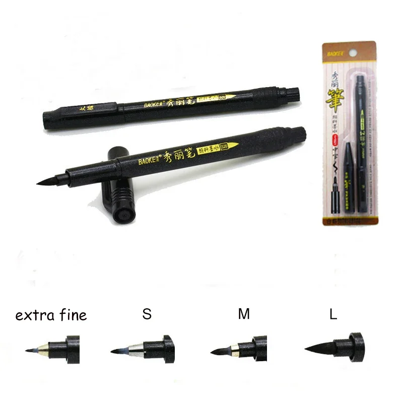 Ink Refillable Calligraphy Pens Brush Markers Set with 7ml Ink Student Stationery Art Marker for Writing Sketching Drawing