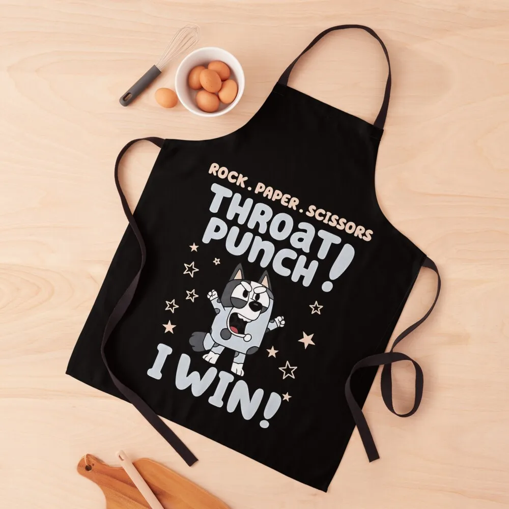 

Rock Paper Scissors Throat Punch! I Win! Apron Women's Kitchen christmas kitchen Things For The Home Apron