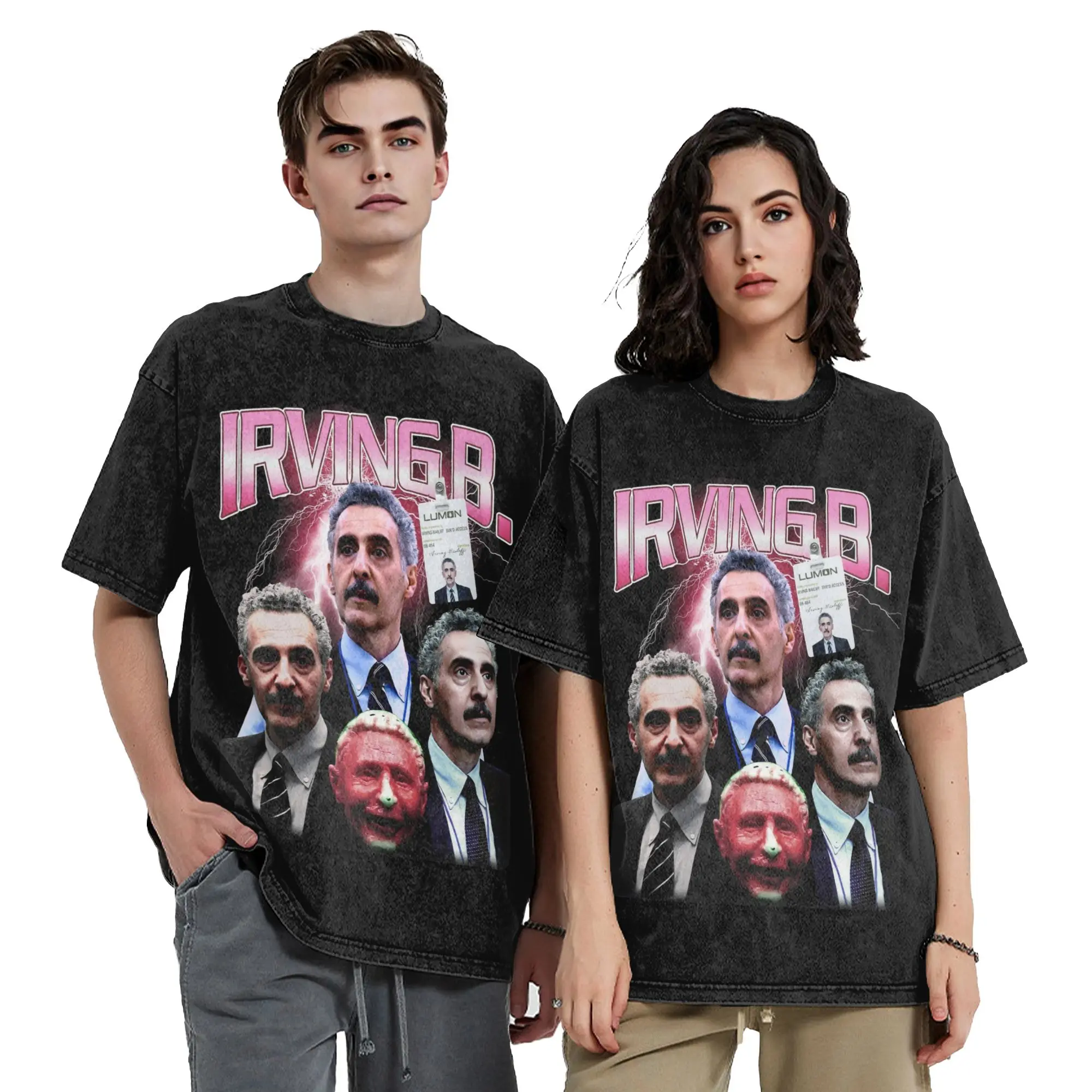 Severance Irving Bailiff Retro Movies Series Poster T Shirts Hip Hop Washed Oversize T-Shirts Men Women Streetwear Tee Shirt