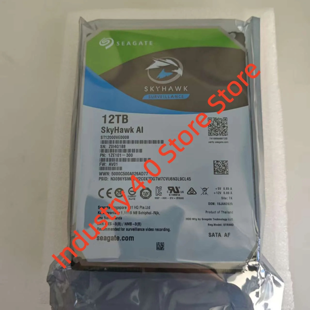 12TB ST12000VE0008 100% 새제품 SATA 하드 드라이브