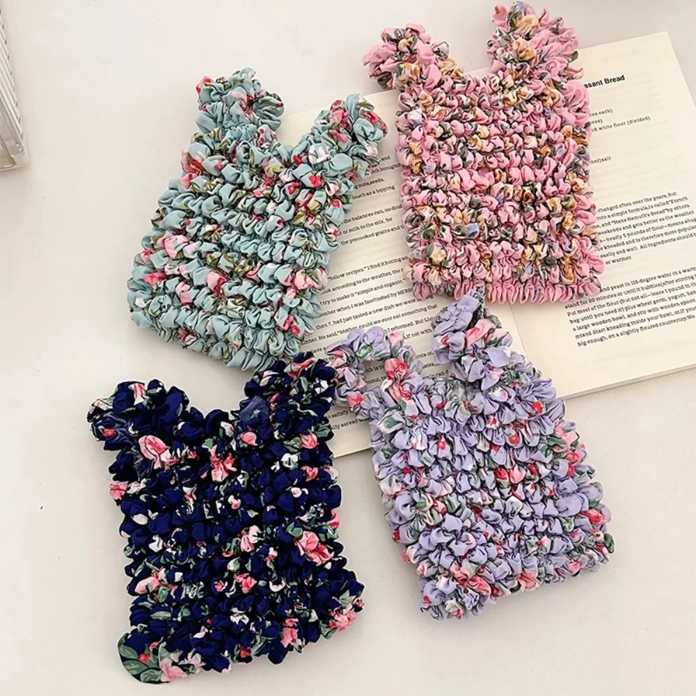 Reusable Bubble Foldable Stretch Bag Large Capacity Multi Purpose Pleated Flexible Handbag Handheld Chiffon Storage Bag Unisex