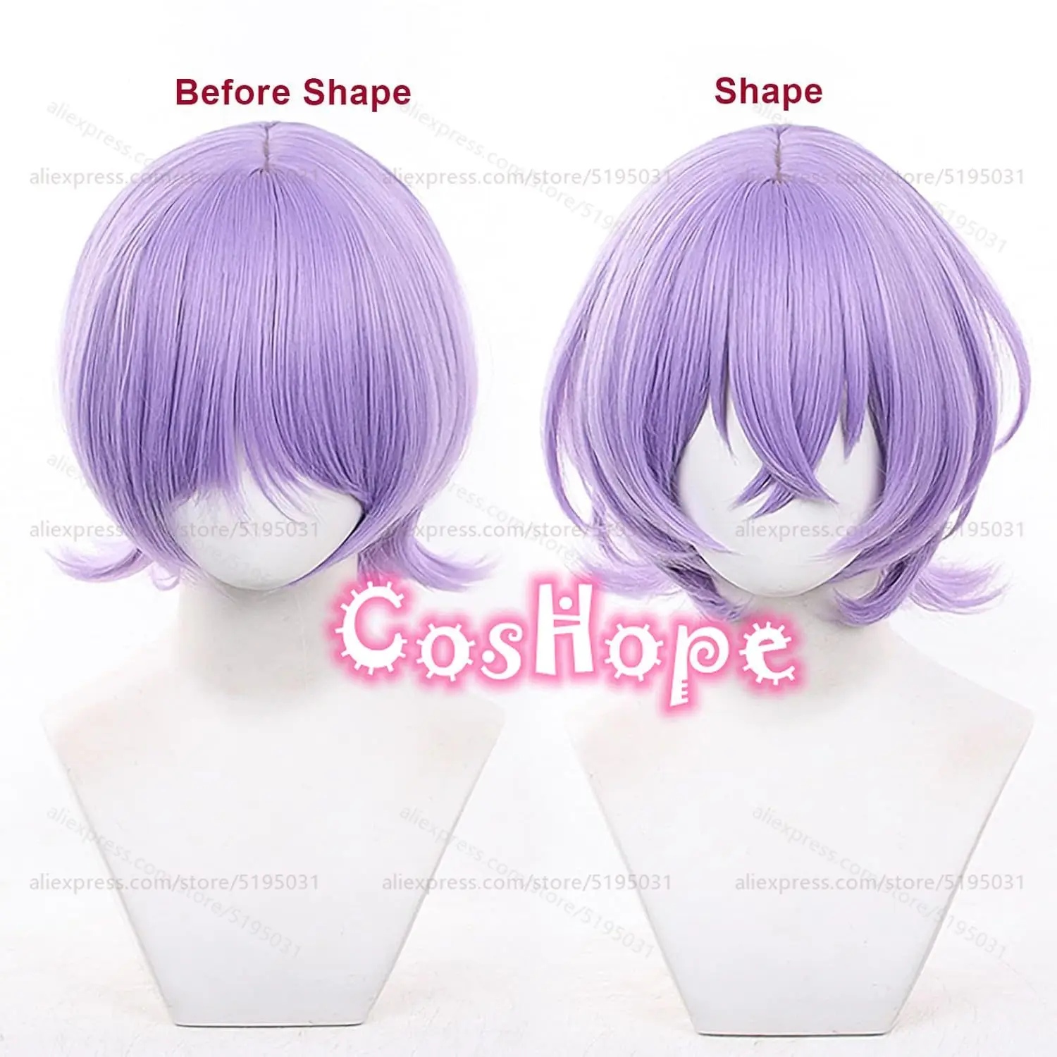 ES Hanamura Fuyume Cosplay Wig 35cm Short Pink Wig Cosplay Anime Cosplay Heat Resistant Synthetic Hair 