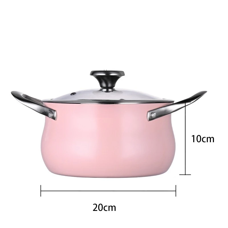 Milk pot, complementary food pot, ceramic shovel, non-stick stainless instant noodle pot