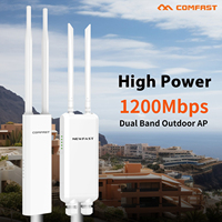 1200Mbps Outdoor WiFi AP/Router Wi-fi Long Range Signal Extender Gigabit Amplifer 2.4G/5GHz  Access Point Repeater Booster POE