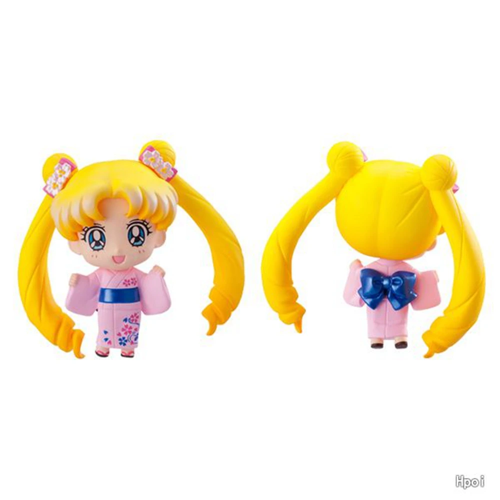 5 Stuks Anime Matroos Maan S Figuur Cartoon Figuarts Mini Kaiou Michiru Tomoe Hotaru Meiou Setsuna Speelgoed Voor Meisjes Model Cadeau Poppen