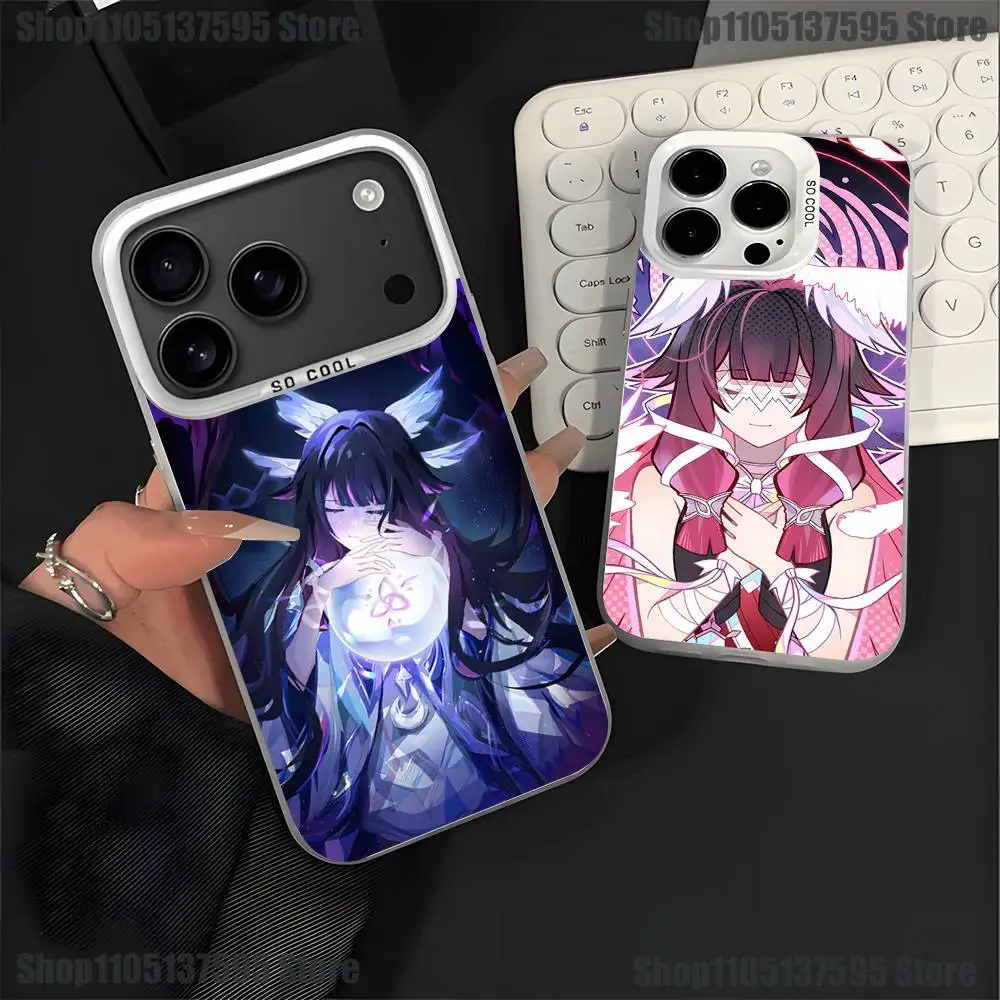 

G-Genshin Impact Columbina Phone Case For iPhone 17,16,15,14,13,12,11,Pro,XS,Max,Plus,Mini,SE4,E White Matte Shockproof Cover