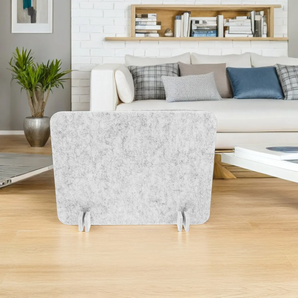 2Pcs Desktop Privacy Partition Felt Material Simple Tool-Free Installation Space Saving Freestanding Desk Barrier for Study