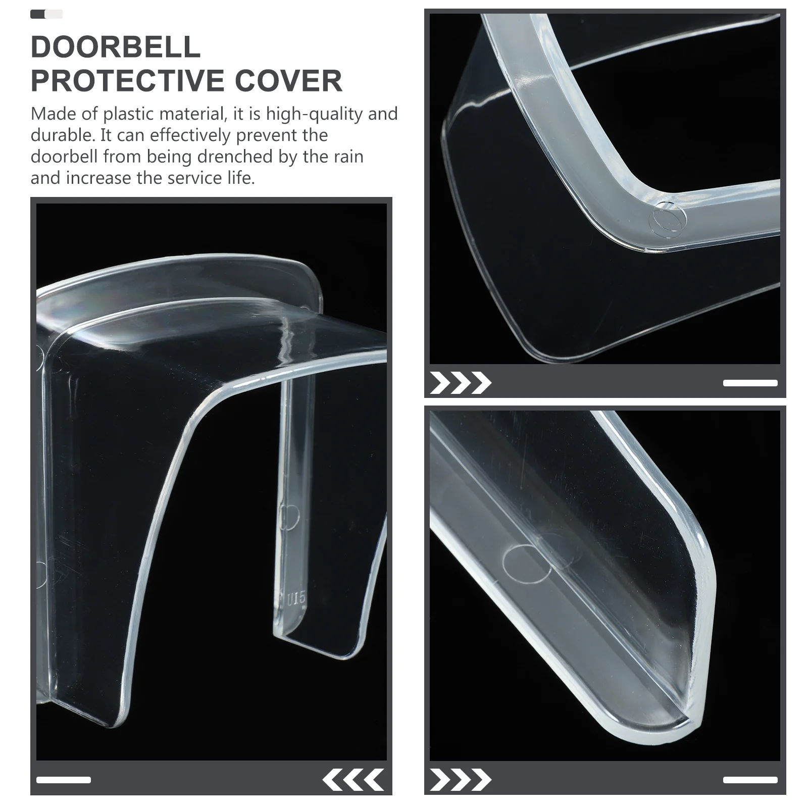 

1Pcs Door Access Machine Waterproof Cover Plastic Rainproof Doorbell Protector Suitable for Attendance Password Control Small