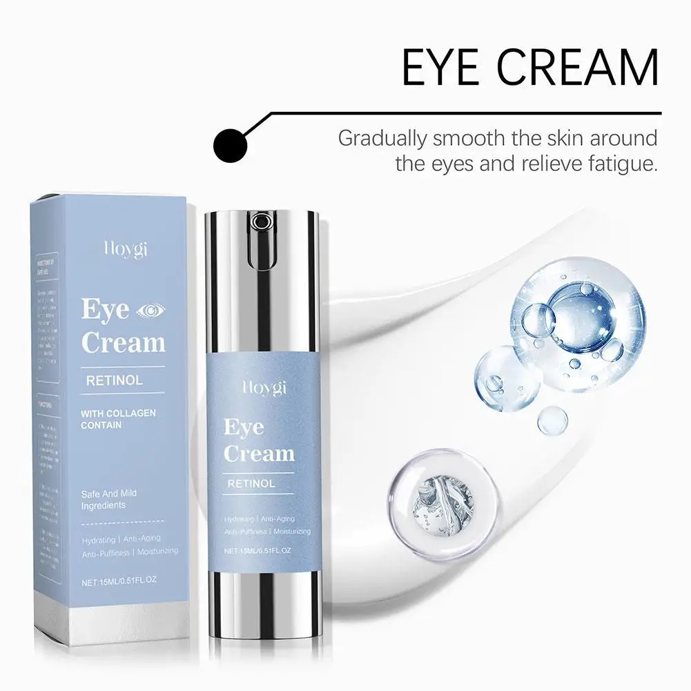 

15ml Instant Eye Bag Removal Cream Retinol Anti-Wrinkle Firming Skin Fade Fine Lines Anti Dark Circle Puffiness Brighten Skin