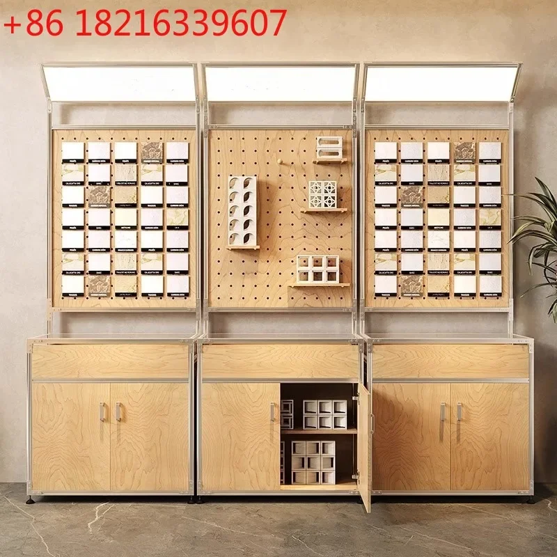 Aluminum profile birch ocean board exhibition hall creative hole board sample display