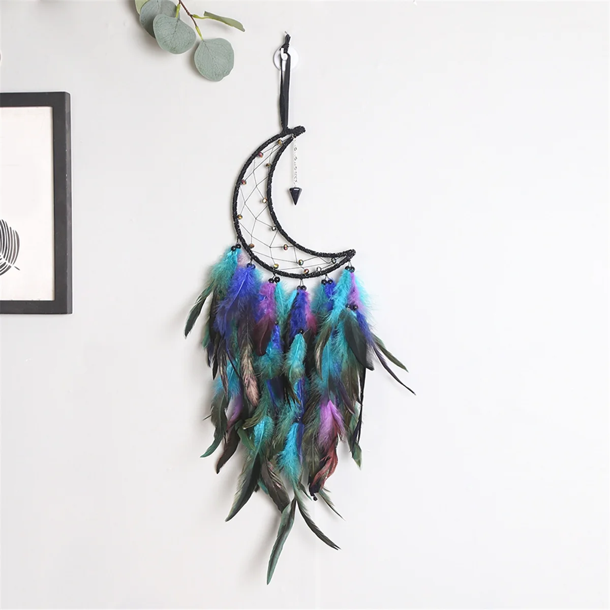 Attrape-rêve en plumes fait à la main, ornement mural Boho, cadeau de bénédiction pour chambre à coucher, décoration de fête