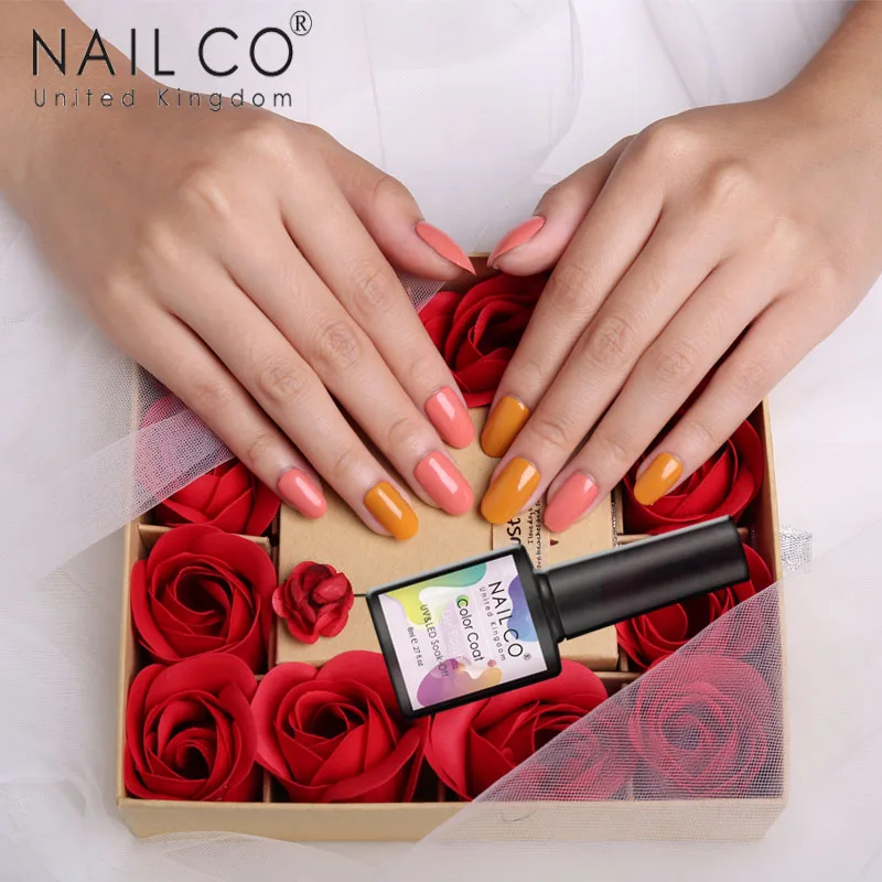 NAILCO 8 مللي الفن جيل للأظافر البولندية شبه دائم نقع قبالة الأشعة فوق البنفسجية هلام الورنيش ل مانيكير تصميم مسمار الديكور معطف فوقي قاعدة مسمار