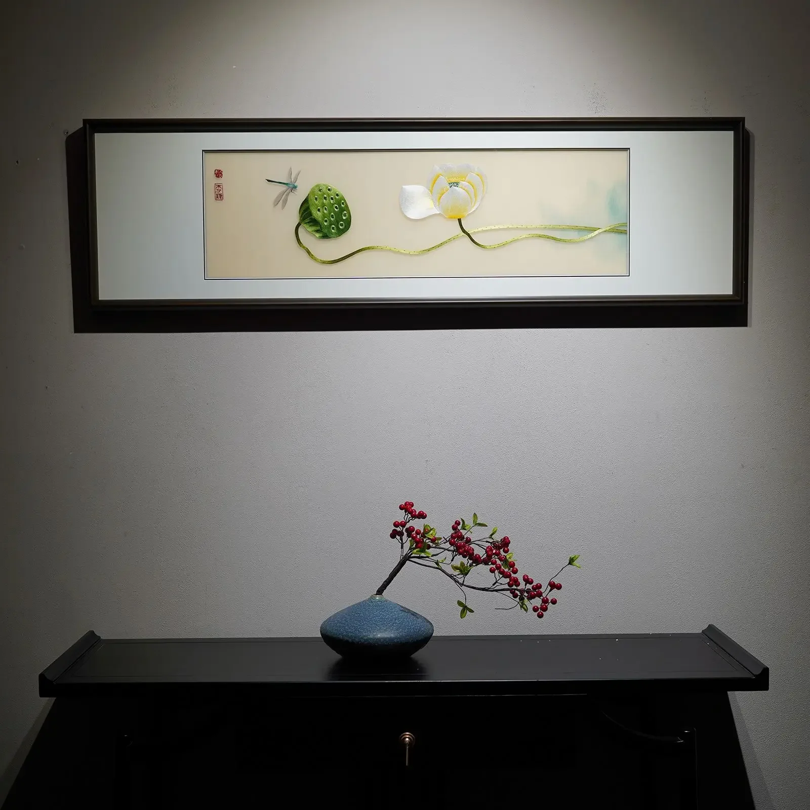 Pure hand-embroidered finished products, high-end decorative paintings on the bedside of the living room and bedroom