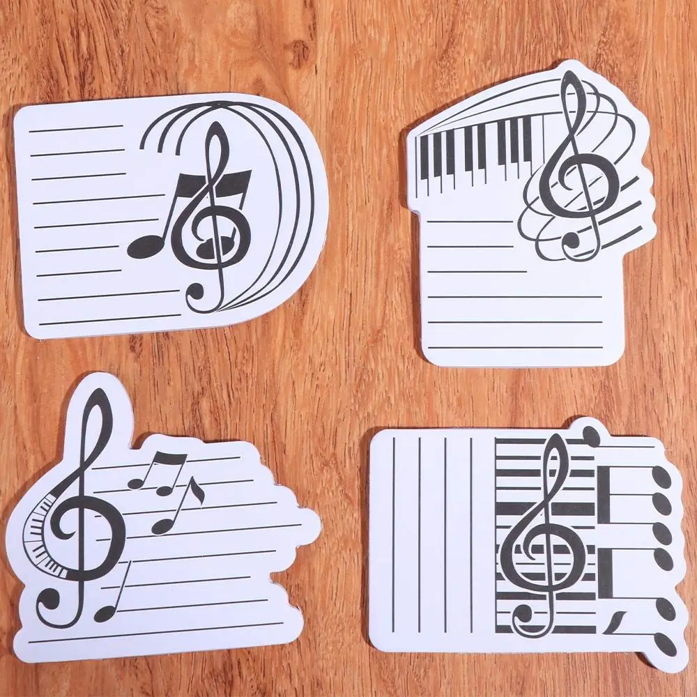 10 Pz/set Nota Musicale Autoadesiva Note Appiccicose Varie Forme Musicali 30 Lenzuola/Libro di Scrittura Memo Pad Cancelleria Quotidiana Per Fare