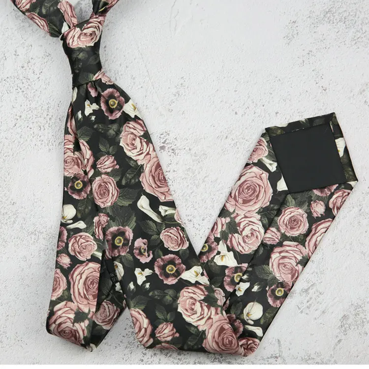 Mode 8CM Breite Elegante Krawatten Vintage Retro Blume Gedruckt Krawatten Für Erwachsene Herren Casual Täglichen Krawatte Hochzeit party Cravate – Detail 13
