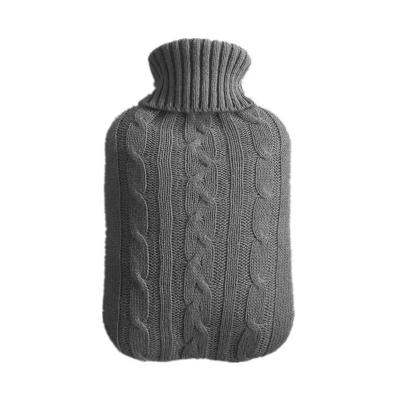 Hot Water Bag Cover 2L Large Heat Preservation Hot Water Bottle Explosion-proof Knitted Removable Home Warming Supplies