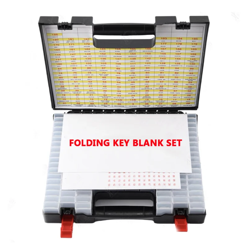 Car Key Embryo Storage Box 162 Compartments Anti-Mixing Folding Key Head Classification Storage Box Set