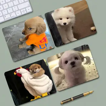 Cuccioli divertenti Tappetino per mouse Tappetino per mouse piccolo 220x180x2mm Tappetini per scrivania carini Tappetino per mouse Kawaii Tappetino per mouse per giocatori Superficie per computer Mous