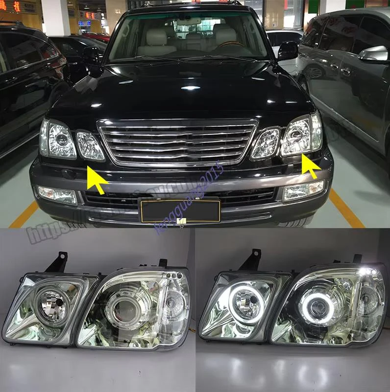 CCFL Angel Eyes Lights 2pcs/set For Lexus CYGNUS LX470 1998-2007 high quality Front Lamps