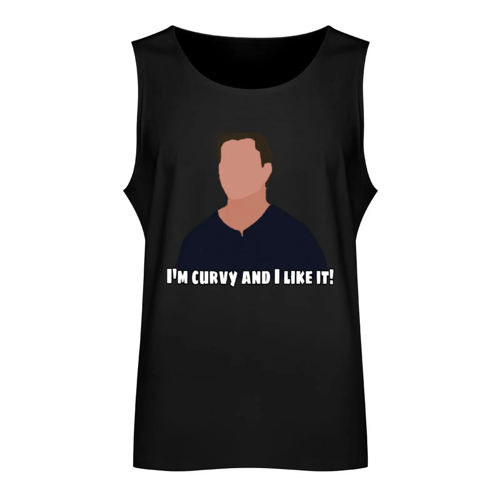 I'm curvy and I like it! Tank Top Men's summer vest muscle t-shirt t-shirt for man