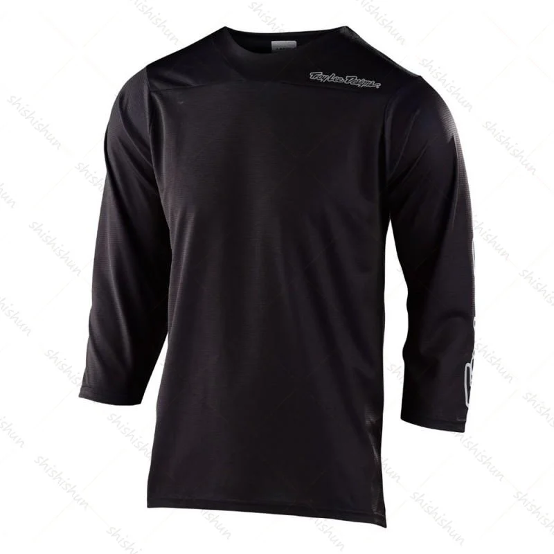 Camiseta de ciclismo de montaña para hombre, 3/4 Jersey de manga, Enduro, descenso, DH, todoterreno, motocicleta, reducción de velocidad, Carretera