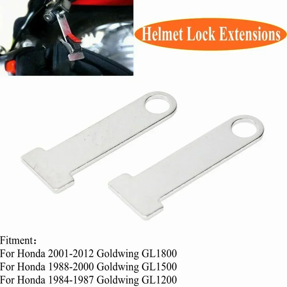 1Pair Chrome Helmet Strap D-Ring Lock Extension For Honda Goldwing GL1800 GL1500 1200 Motorcycle Accessories