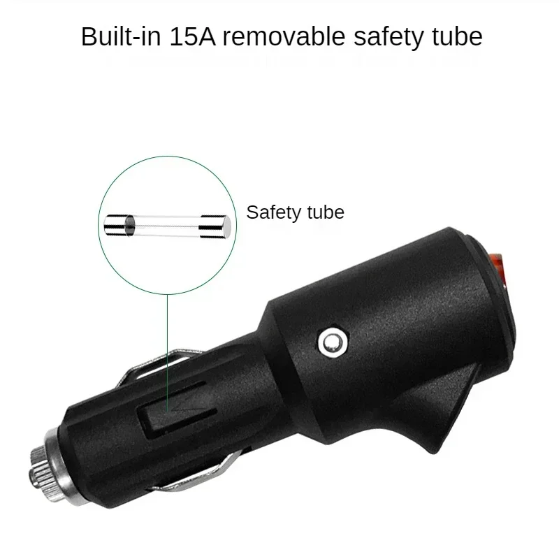 Car Cigarette Lighter Plug Socket Converter Brand New High-quality High-quality Accessories 15A, 12v, 24v, Led Indicator Light