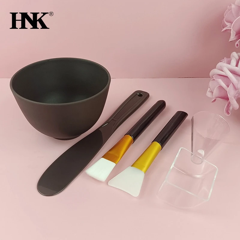 2/3/4/5Pc DIY Facial Mask Bowl and Brush Set Soft Glue Silicone Home Made Diaphragm Regulating Bowl Spa Beauty Tools