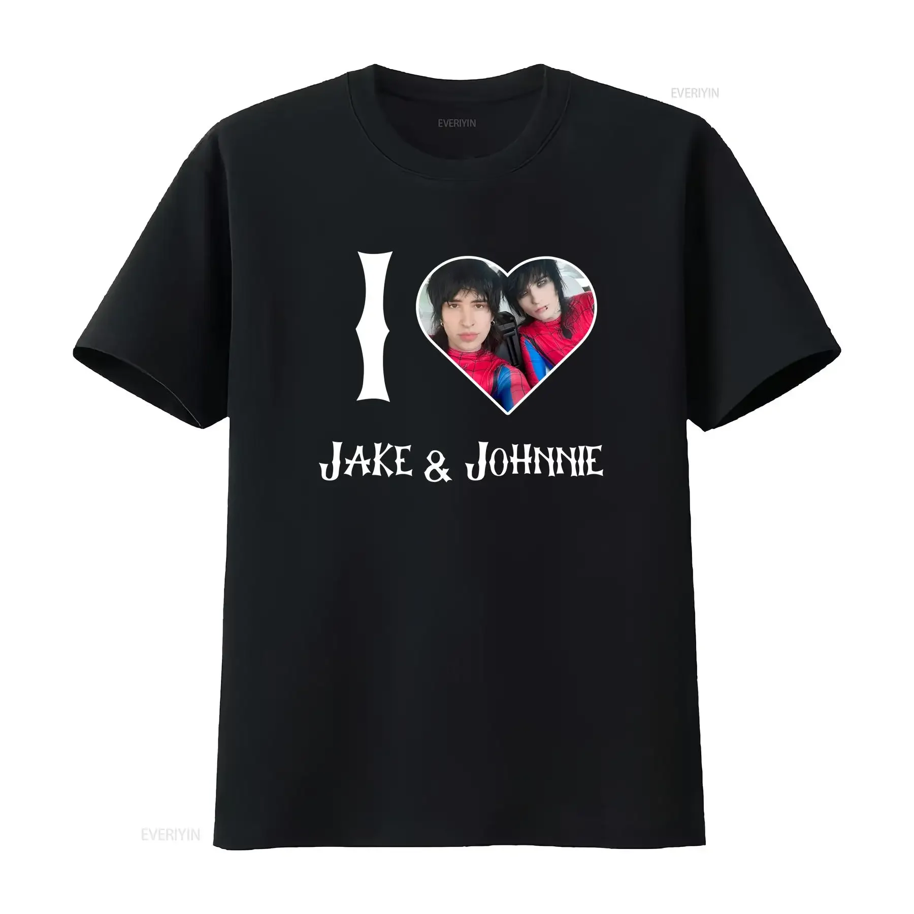 

Футболка I Heart Jake Johnnie с длинными или короткими рукавами, винтажная стираная модная уличная одежда, топ для повседневной носки, растянутый