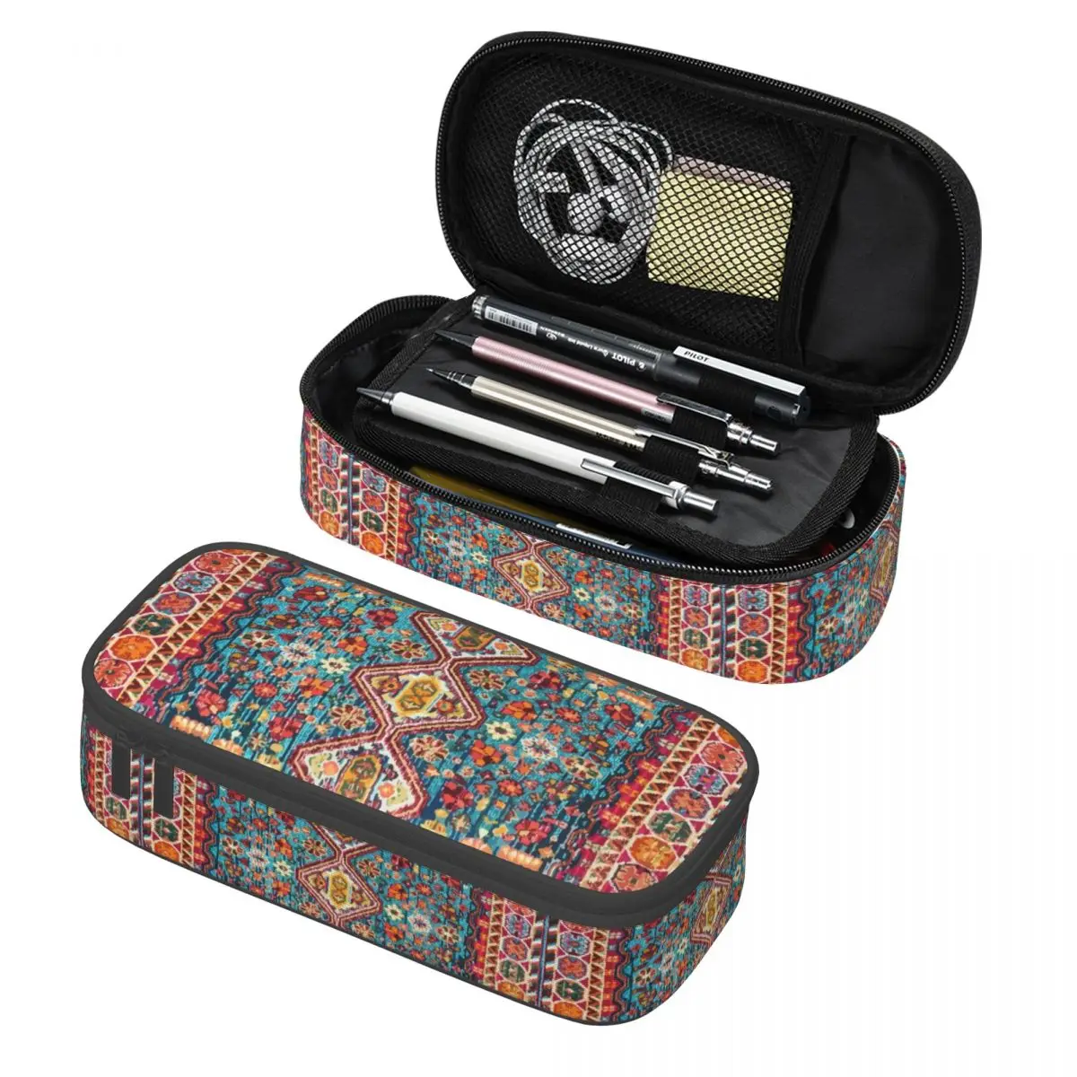 Custom Oriental Colored Traditional Antique Moroccan Style Pencil Cases for Big Capacity Bohemian Pen Box Bag Stationery