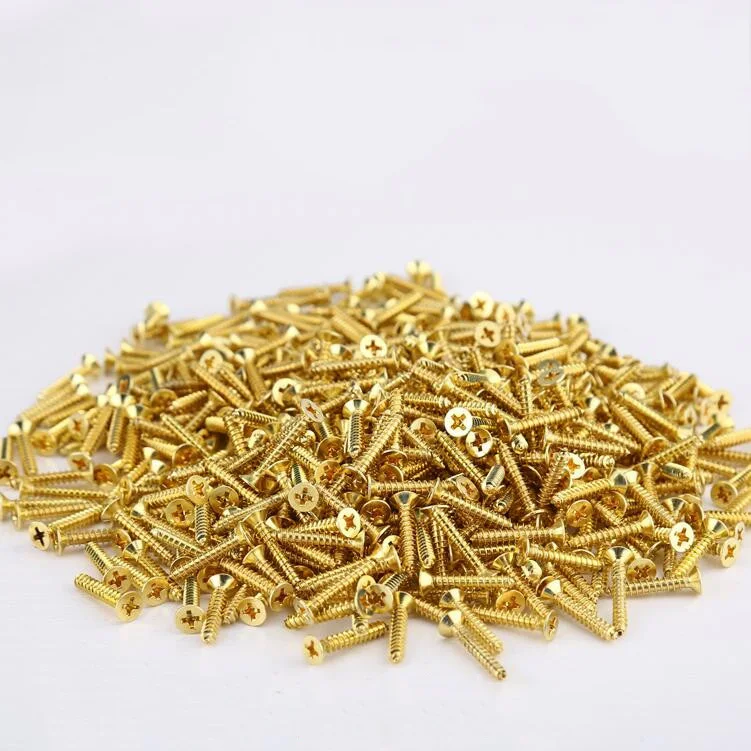 Messing-Senkkopf-Phillips-flache selbstschneidende Schraube mit metrischem Gewinde, Holzbrettschrauben, Faserplattenmöbel, GB846 M2, M3, M3,5 M4 – Detail 3