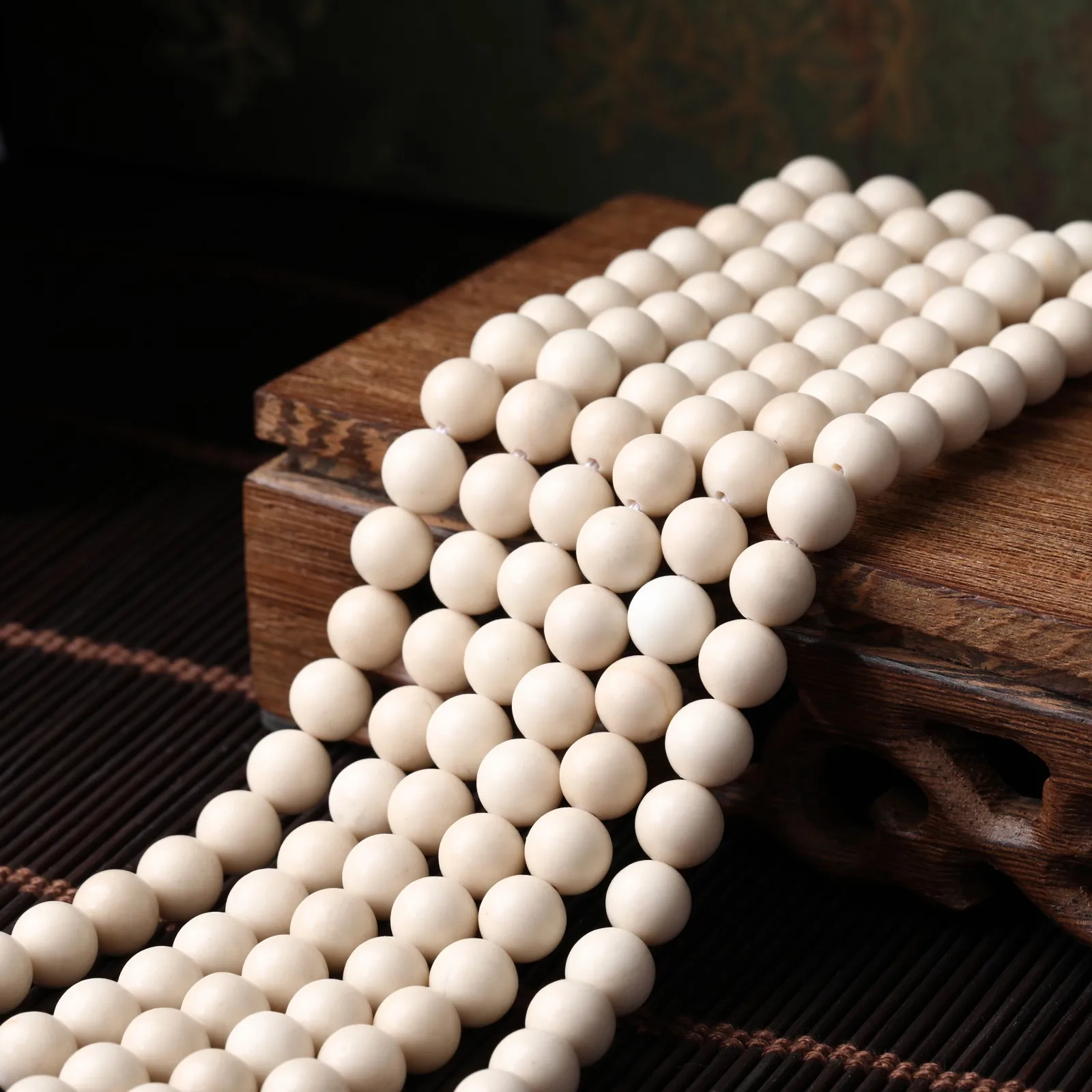 1 Strand Natural White Fossilized Stone Beads Round Loose 4 6 8 10mm Bead for Jewelry Making DIY Necklace Bracelet Accessory