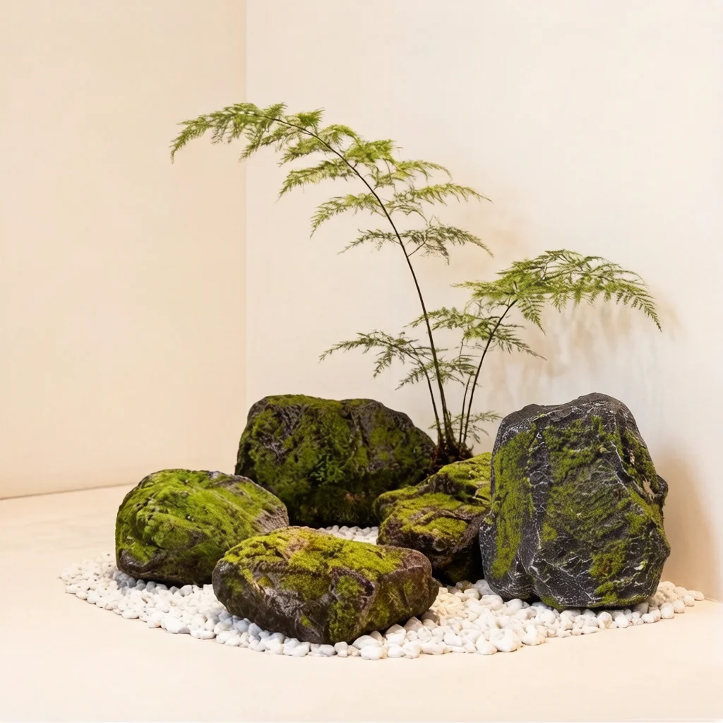 1 Piece PU Moss Simulation Stone Home Decor Photography Prop Performance Artistic Decorative Accessory