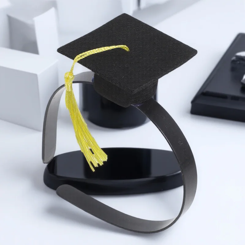 

1pcs Mini Graduation Cap Headband Stylish Lightweight Photo Prop For Grad Party Selfie Accessories Decorations Grad Hair