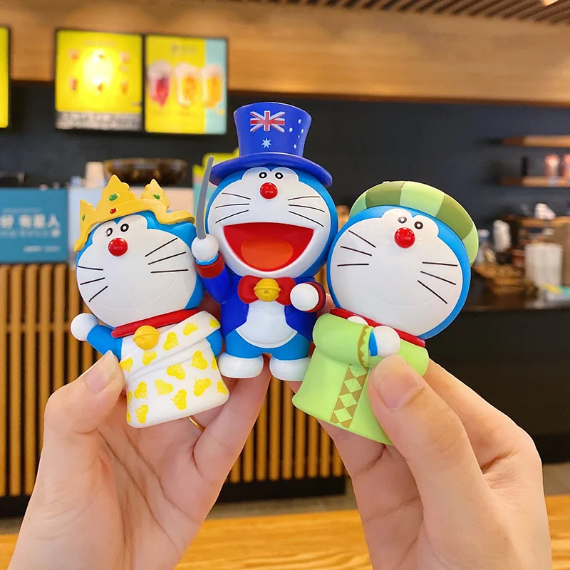 Doraemon Around The World Series Model Cute Desktop Collection Decorative Ornaments Children's Toy Statue Birthday Gift