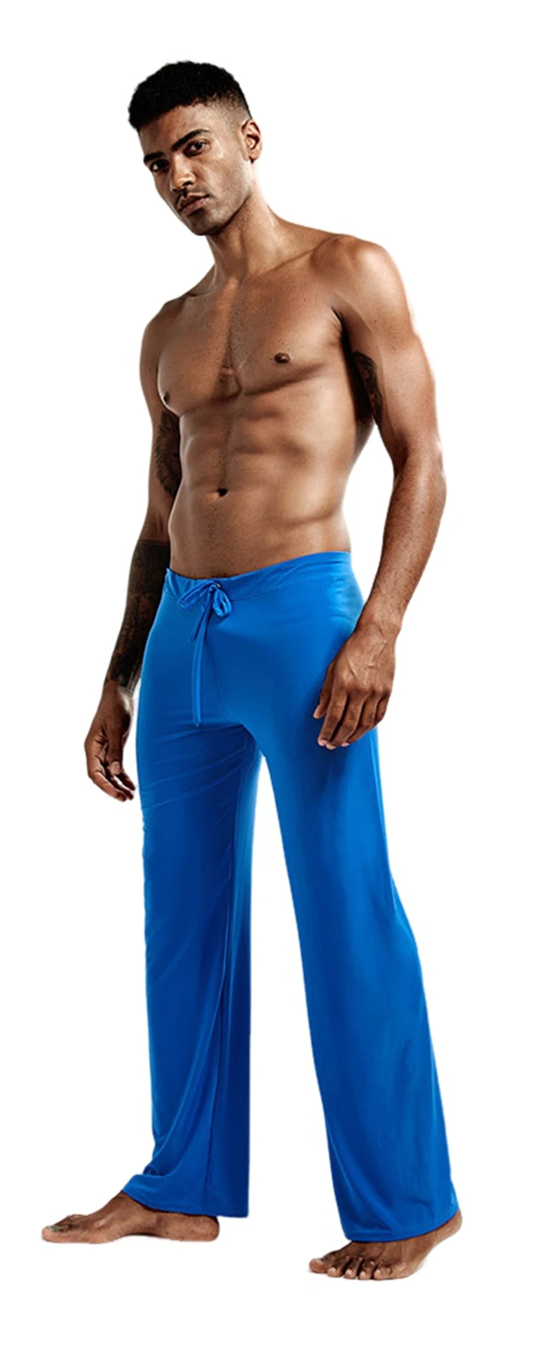 

Men's Ice Silk Sleepy Pants Elastic Waist With Drawstring Cozy And Breathable Material Soft Sleepwear Loungewear Pijama Trousers