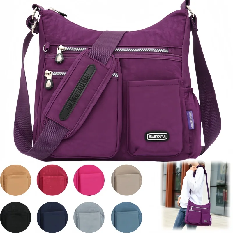 

Женская сумка через плечо, нейлоновая водонепроницаемая универсальная сумка, женская простая сумка на плечо, дорожная сумка-мессенджер большой вместимости, сумки-кошельки