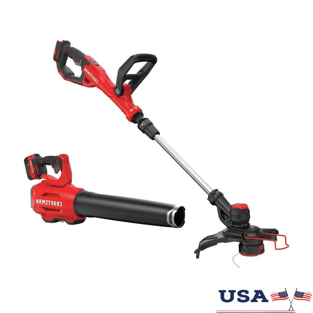 V20 Cordless Trimmer and Leaf Blower Combo Kit Extended Run Time 2-Speed Setting Turn to Edge Automatic Line Advance Brushless