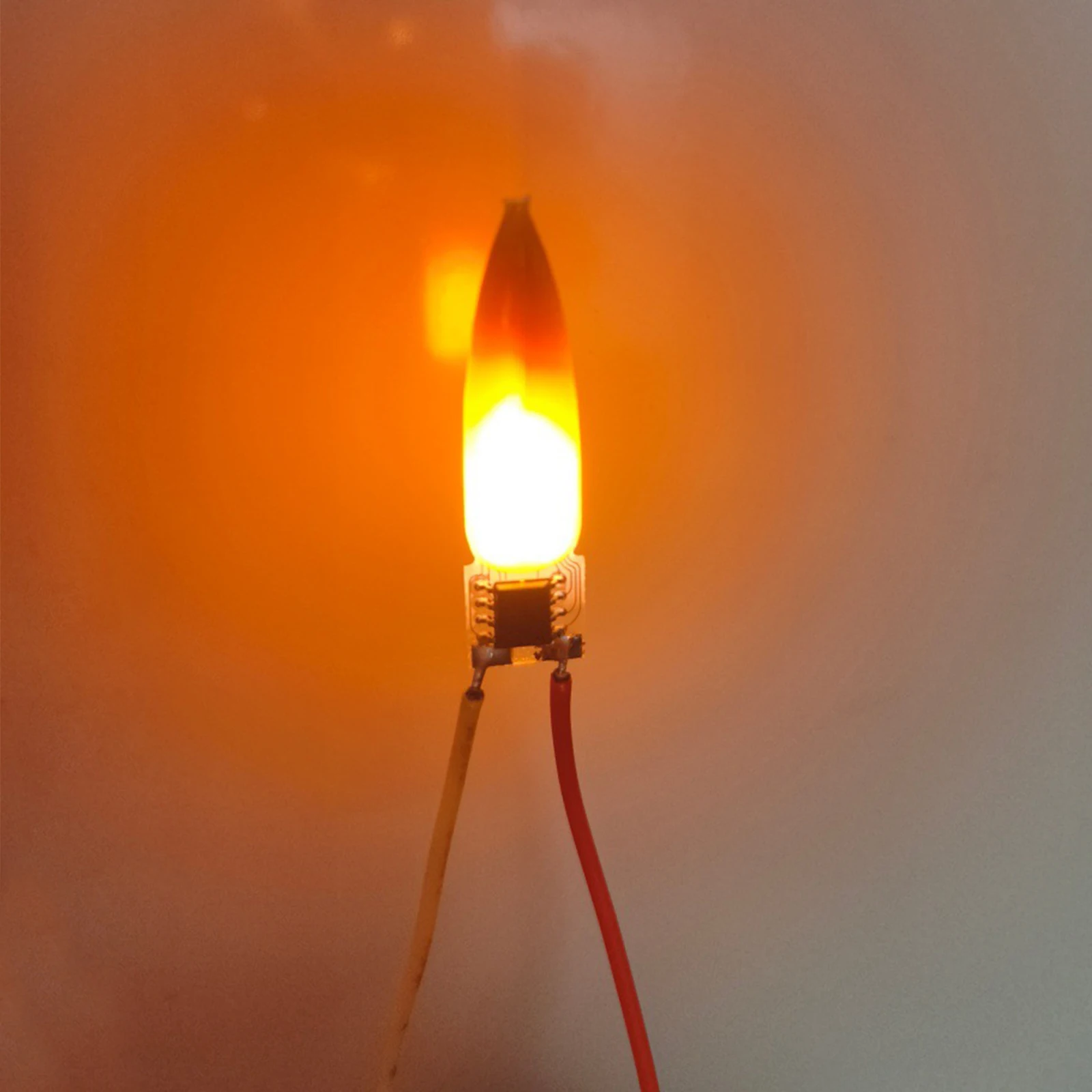 5PCS Flame Light Bulbs 3V LED Flame Effect Light Bulb for Party Decor (5PCS)