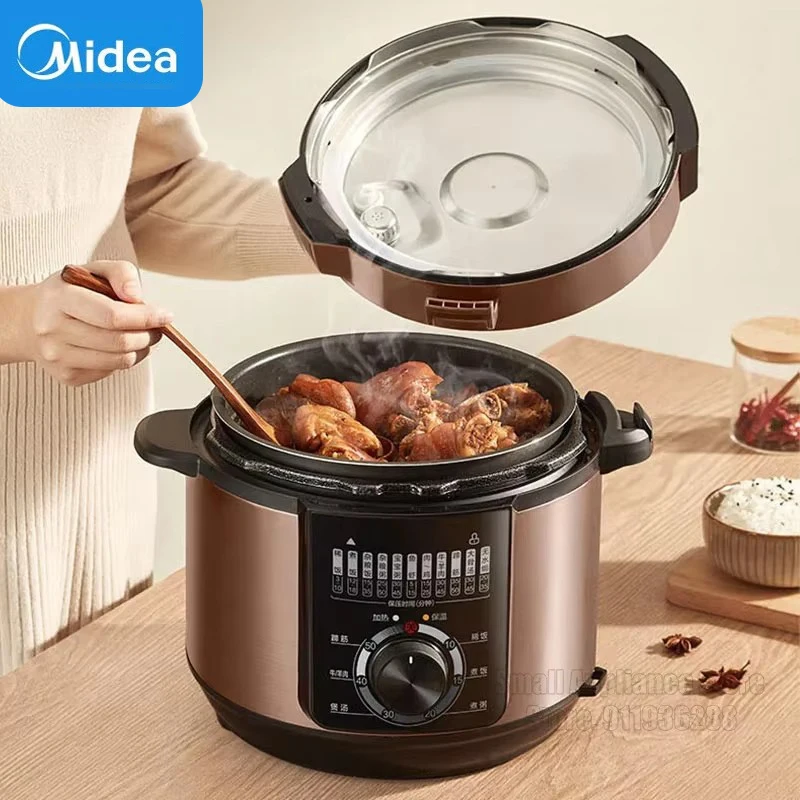 ميديا 5L قدر الضغط الكهربائي سميكة مزدوجة بطانة جهاز طهي الأرز متعدد الوظائف أجهزة المطبخ المنزلية ل 2-10 أشخاص