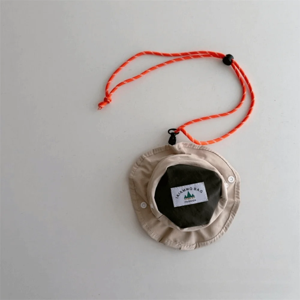 Регулируемая сумка через плечо в форме шляпы с кнопкой-защелкой, гладкая молния, детский кошелек, персонализированный легкий вес