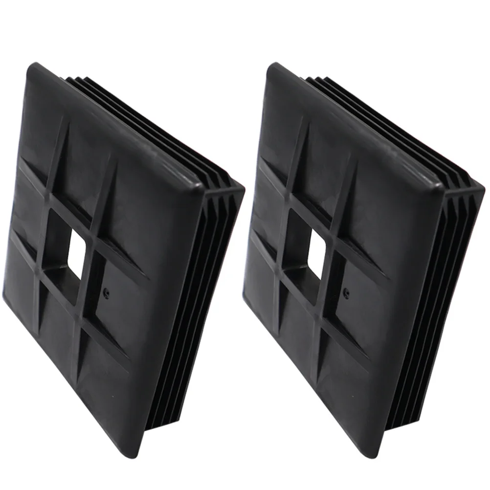 

2pcs Rv Caps 4 Inch Square Abs Rear Trailer Caps Bumper Cover For Camper Trailer Sewer Hose Durable Bumper Plug Cap
