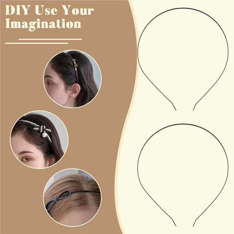 

10 шт., 3 мм, пустые повязки на голову, металлические повязки для волос, лоты аксессуаров «сделай сам», черный CNIM, хит продаж